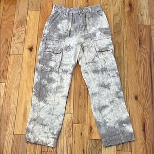 Free People Gray/purple Tie-Dye Boyfriend Jeans
